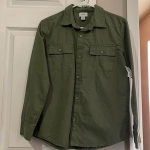Olive colored Boys button down